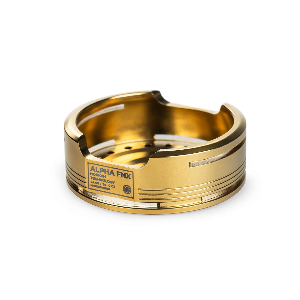 حامل فحم الشيشة الفاخر من الفولاذ المقاوم للصدأ Alpha FNX HMD - وعاء التحكم في الحرارة للشيشة، حتى تدفق الهواء وتصميم مضاد للحرق