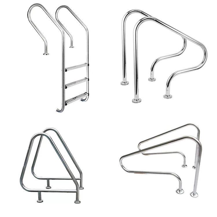 Stainless Steel Pool Ladder with Anti Slip Steps for Inground Outdoor Pools High Polishing Anti-Slip 316 Stainless  Pool Ladder