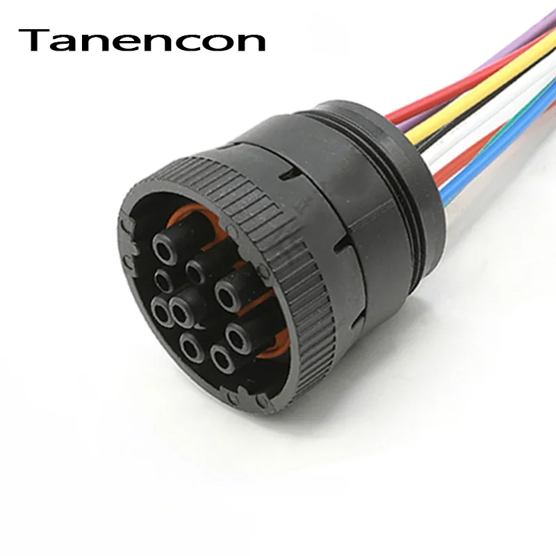 1 ชุด Deutsch 9 Pin Auto กันน้ํา Connector เครื่องมือวินิจฉัยวงกลมสายรัดปลั๊ก HD16-9-1939P HD16-9-1939S สําหรับ Track