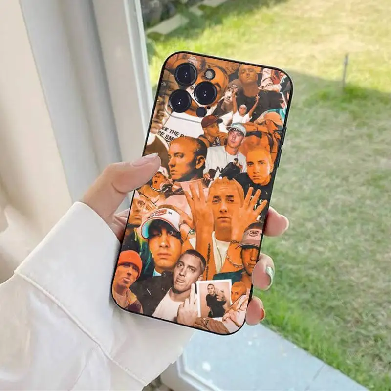 Marshall Mathers Casing Ponsel Silikon Lembut untuk Iphone 14 13 12 11 Pro Mini XS MAX 8 7 6 Plus X 2020 XR Cangkang