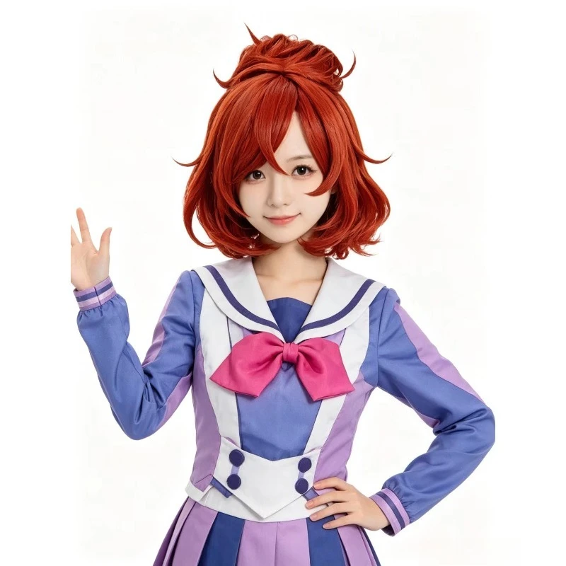 Cosplay Pretty Cure Cure Flora Cosplay-Perücke, Kunsthaar, Karneval, Konvention, Verkleidung, Damen-Kostüm, Party-Perücke, inklusive Perückenkappe