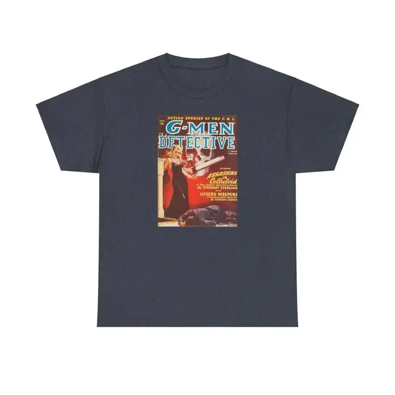 Retro Vintage Pulp Cover T Shirt G Men Detective DISTRESSED NWT S 5XL