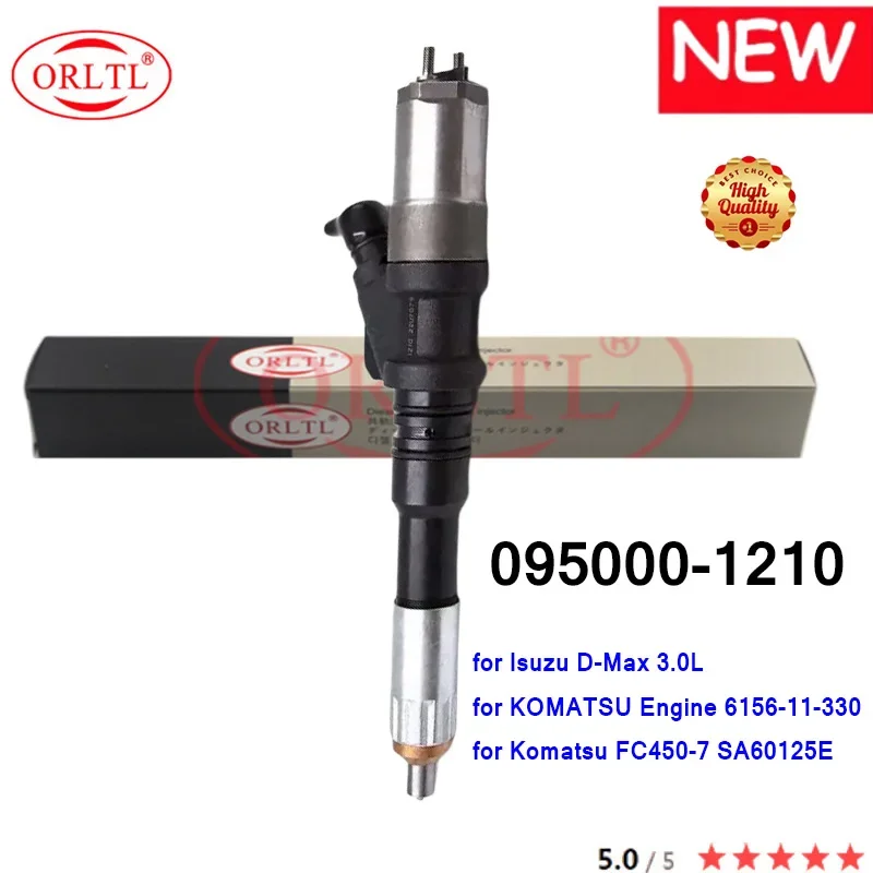 ORLTL Genuine Fuel Injector 095000-1210 6156-11-3300 NOZZLE 6156113300 0950001210 095000 1210 for Isuzu KOMATSU Engine