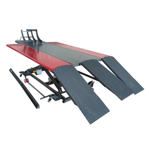 

Factory Supply 1000kg Motorcycle Lift Table Scissor Design Hydraulic Motorcycle Lift