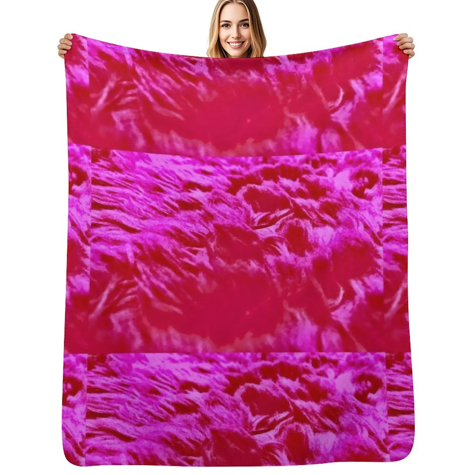 Pink & Throw Blanket Soft Plush Blanket as Housewarming Gift