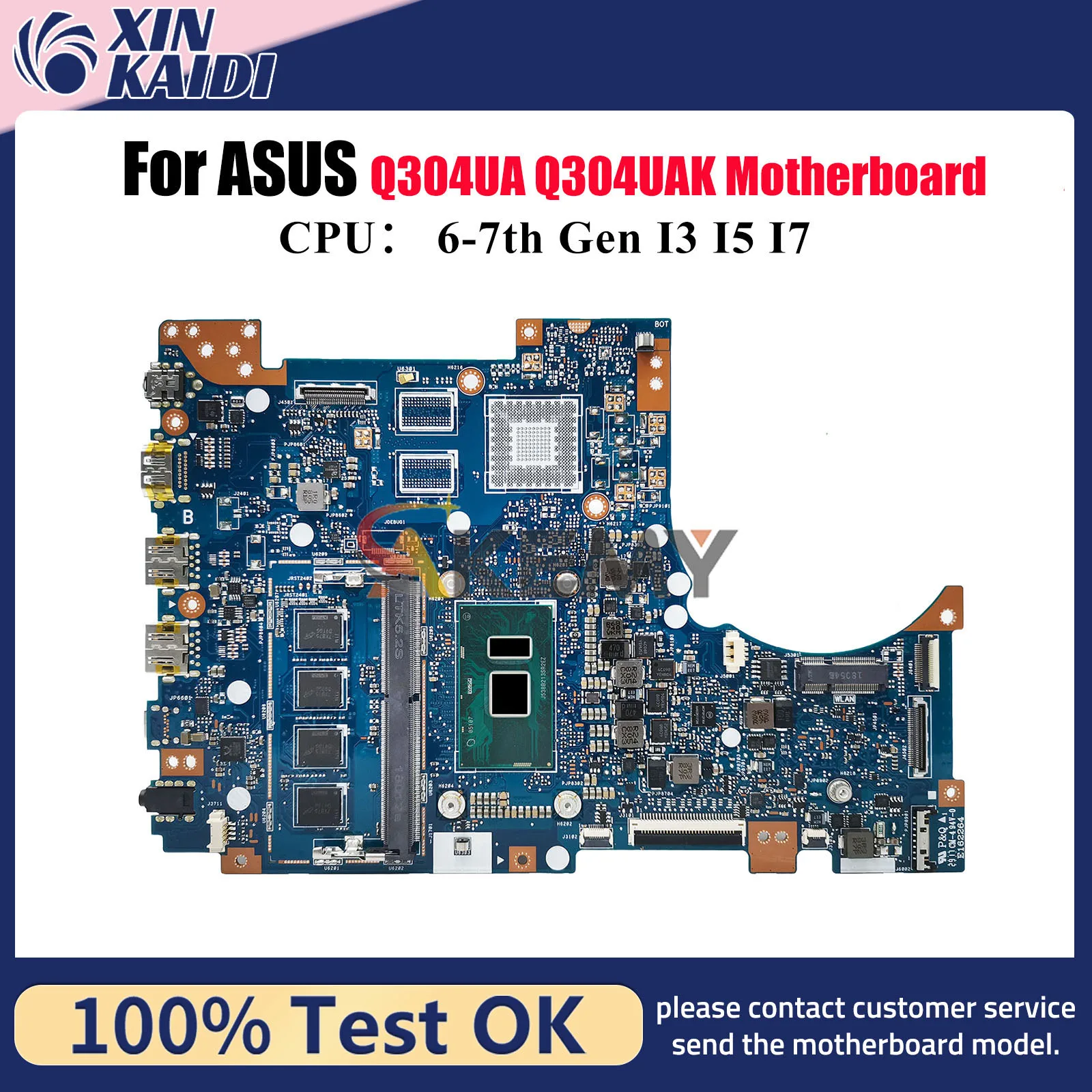 

Материнская плата Q304UA для ноутбука ASUS VivoBook Q304UAK Q304UA Q304U, материнская плата для ноутбука с процессором I3 I5 I7, 100% тестирование, ОК, быстрая доставка