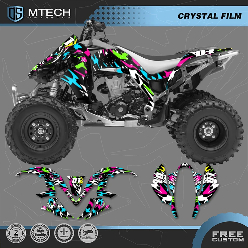 DSMTECH Motorcycle Graphics Background Decal Stickers For Kawasaki KFX 450 450R Number Name Customize 002