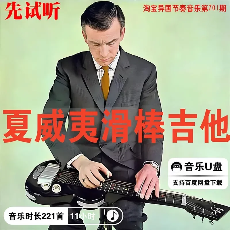 Hawaiian Slider Guitar Sound Source MP3 Lossless Playlist Collection Pure Music Guitar Car Album U USB Flash Drive Download