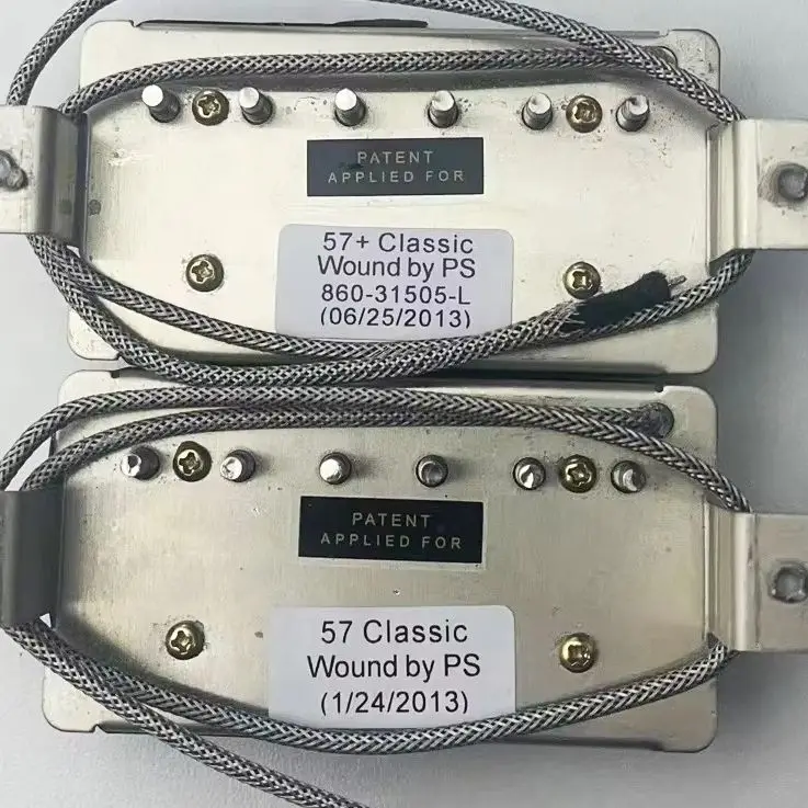 BB1 BB2 Alnico 2 classic 57+ Zebra Guitar Humbucker Pickups Bridge& Neck For LP Guitar Chrome