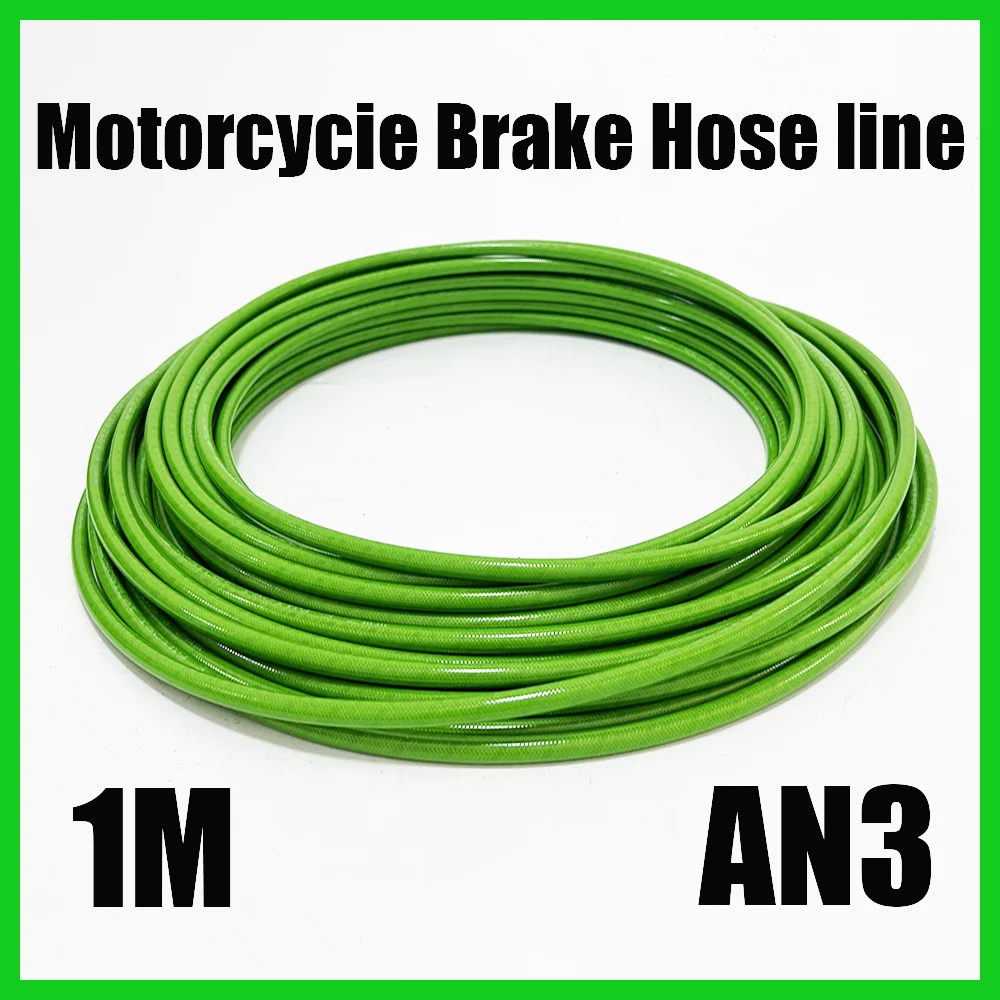 

1M Nylon AN3 Motorcycle Braided Stainless Steel Brake Line Hose Fluid Hydraulic Hose Brake Line Gas Oil Fuel Tube Pipe Internal