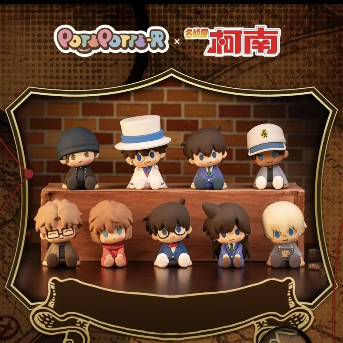 

Bandai Brand-New Genuine Potepotte-R Detective Conan Series Blind Box Cute Doll Trendy Figure Tabletop Decoration Toy Boy Gifts