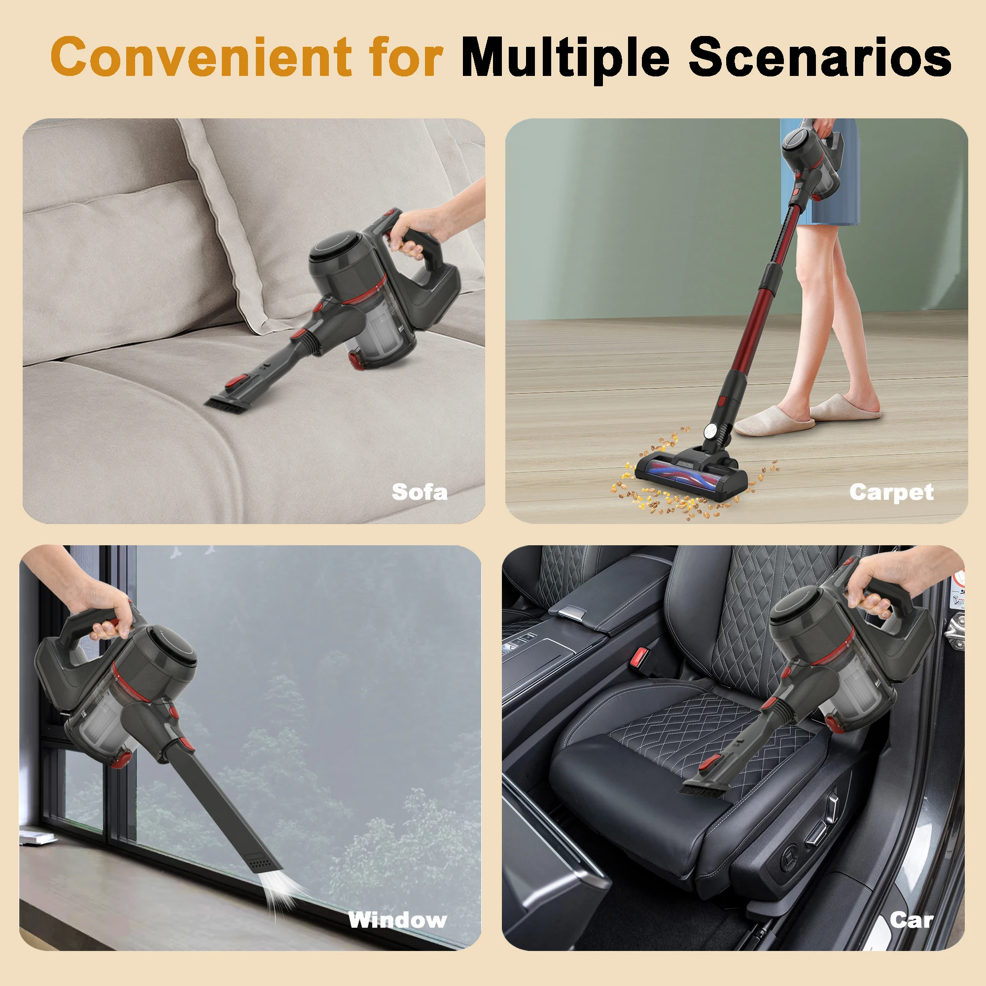 New Household Suppliers Supply Vacuum Cleaners for Straight House Vacuum Cleaners with Brushless Motor 3