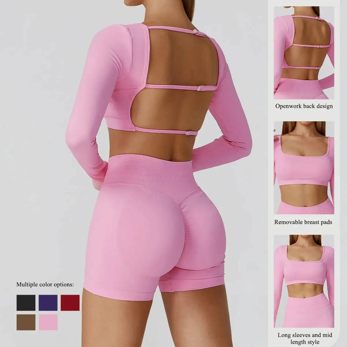 

Спортивная одежда для женщин, бесшовная женская одежда для йоги с длинными рукавами, спортивные укороченные топы Fiess, дышащая толстовка для бега