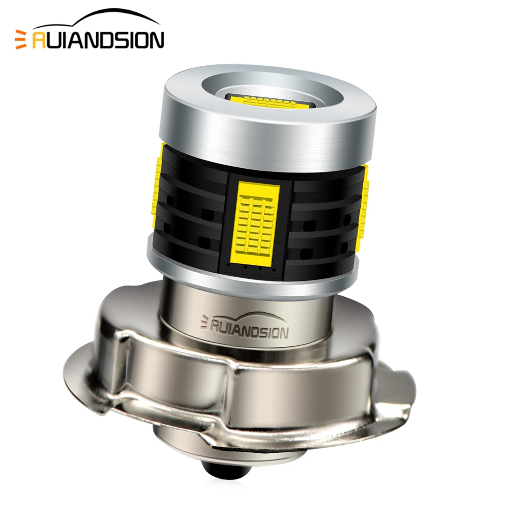 

RUIANDSION 1pc 19W P26S LED Headlight Bulb For Motorcycle Scooter ATV Super Bright 12V 24V High Power Lamp Tricycles Fog Light