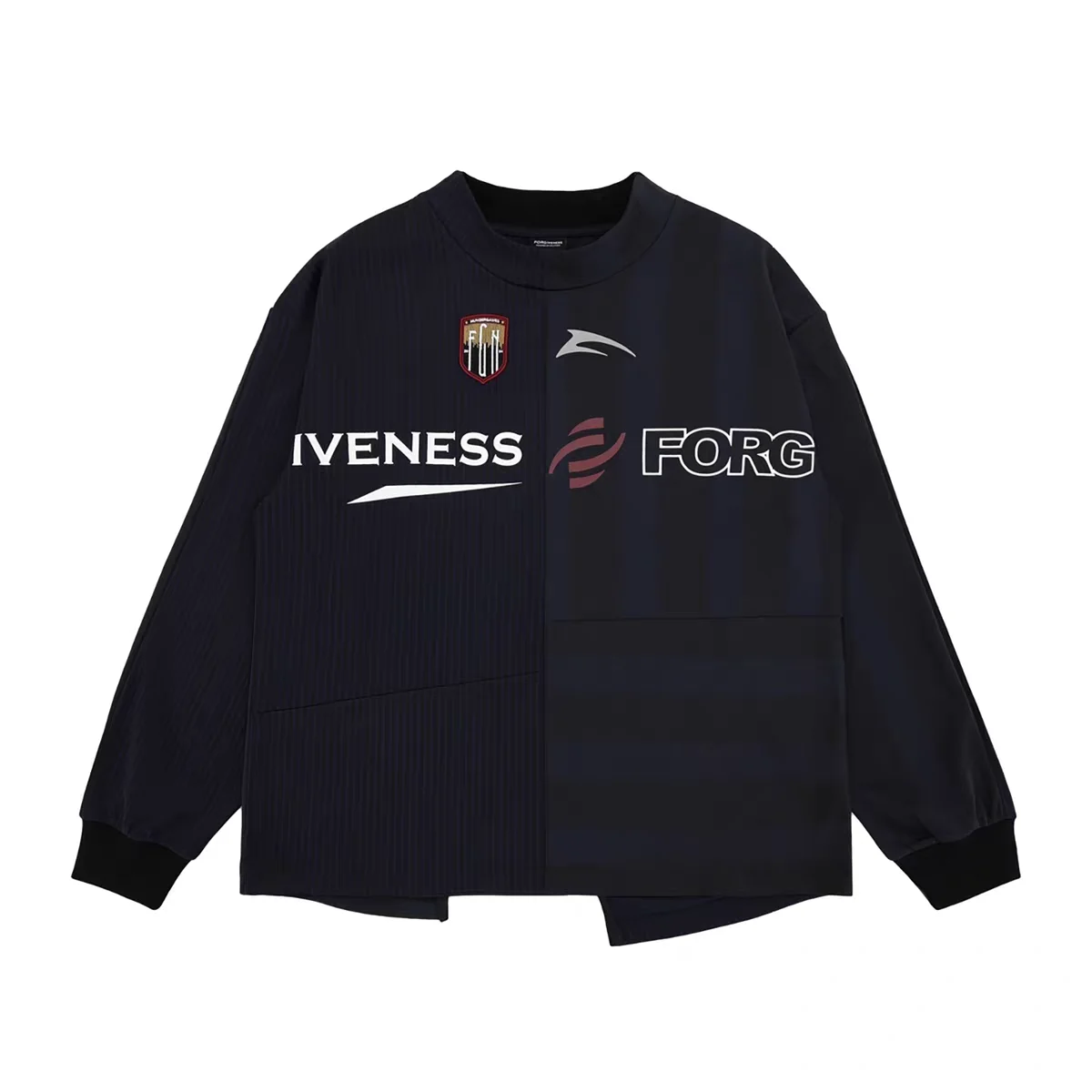 Patchwork striped football jersey oversized long sleeved Vintage T-Shirt Men Women Casual Tee Best Quality Cotton T Shirt