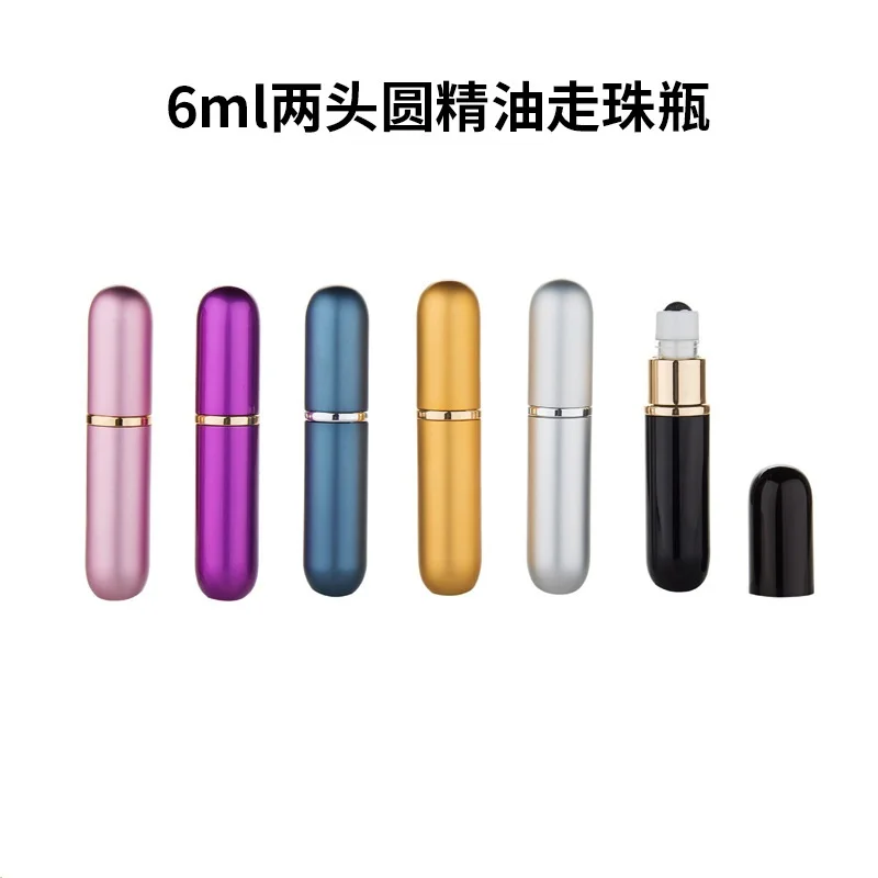 80pcs Empty 6ml Aluminum Roller Bottles with Leakproof Stainless Steel Roll-on Balls Essential Oil Metal Perfume Bottle