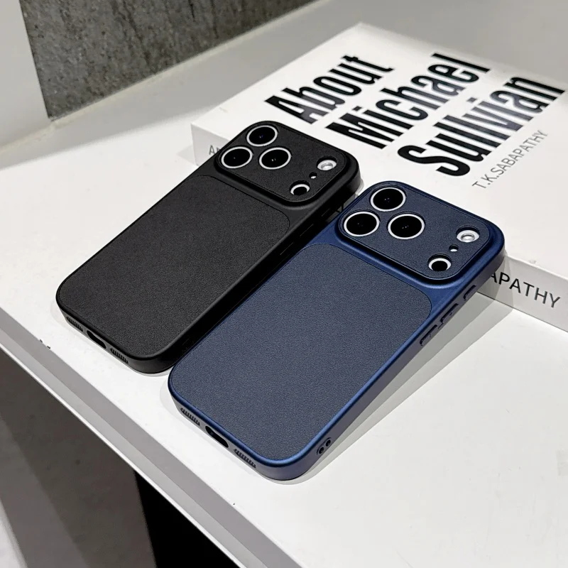 Custodie protettive per lenti di lusso per iPhone17promax Custodia in pelle per iPhone 16 15 14 13 17 Pro Max Plus Cover antiurto Air