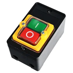 1Pcs Kao-5 WaterProof Push Button Switch AC 250V/380V ON/OFF Switch Mechanical Equipment Controlor with Box