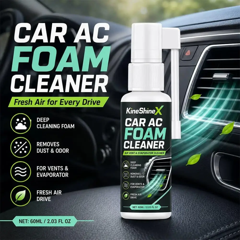 Long Nozzle Car Air Vent Foam Cleaner AC Evaporator Dust Mildew Odor Remover Deodorizer For Car Interior Air Duct Auto Care