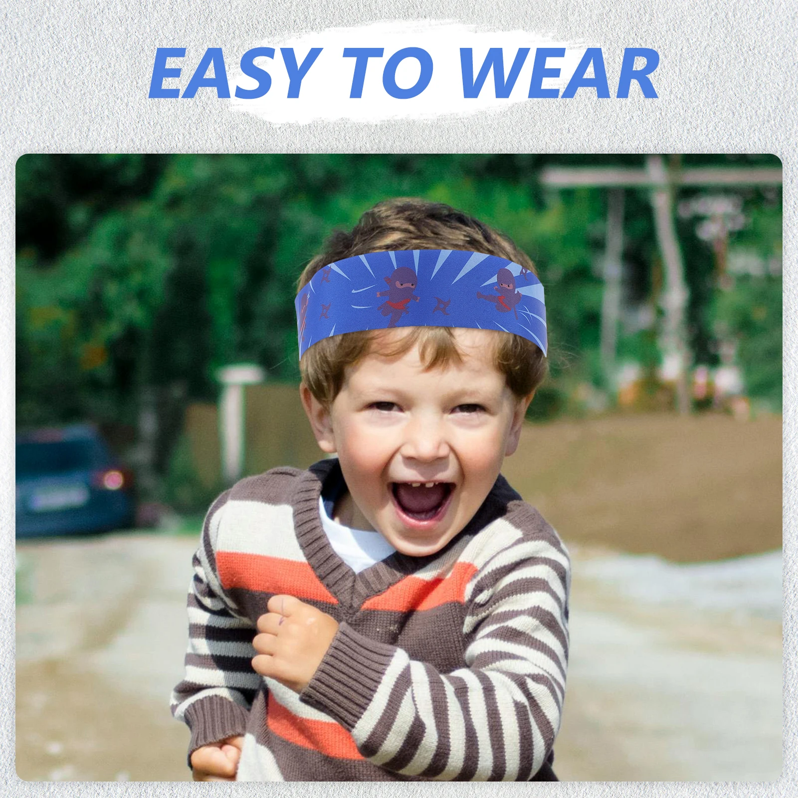 

4Pcs Kids Karate Headbands Colorful Ninja Cosplay Japanese Hachimaki Party Decorations Training Hair Bands Kids Karate Headbands