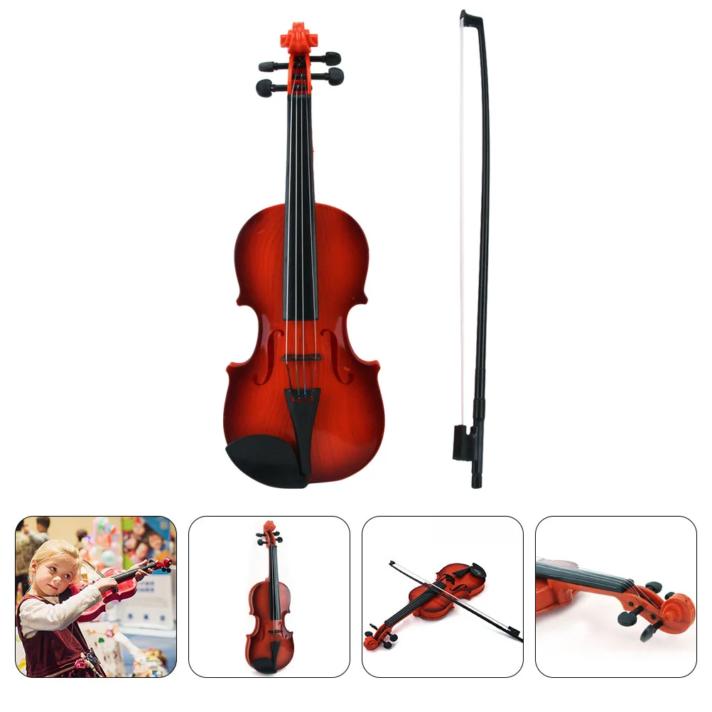 Simulated Violin Creative Plaything Safe Smooth Edges High Grade Plastic Kids Educational Toy Develop Musical Potential