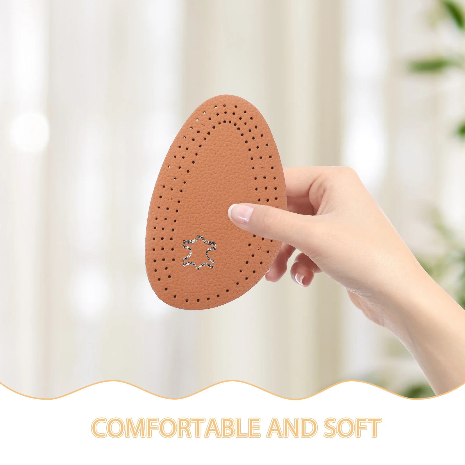 

Front Insole Shoe Pad Cushion Holes Design Size S Latex Anti Slip Pain Relief Walking Standing Forefoot Cushion