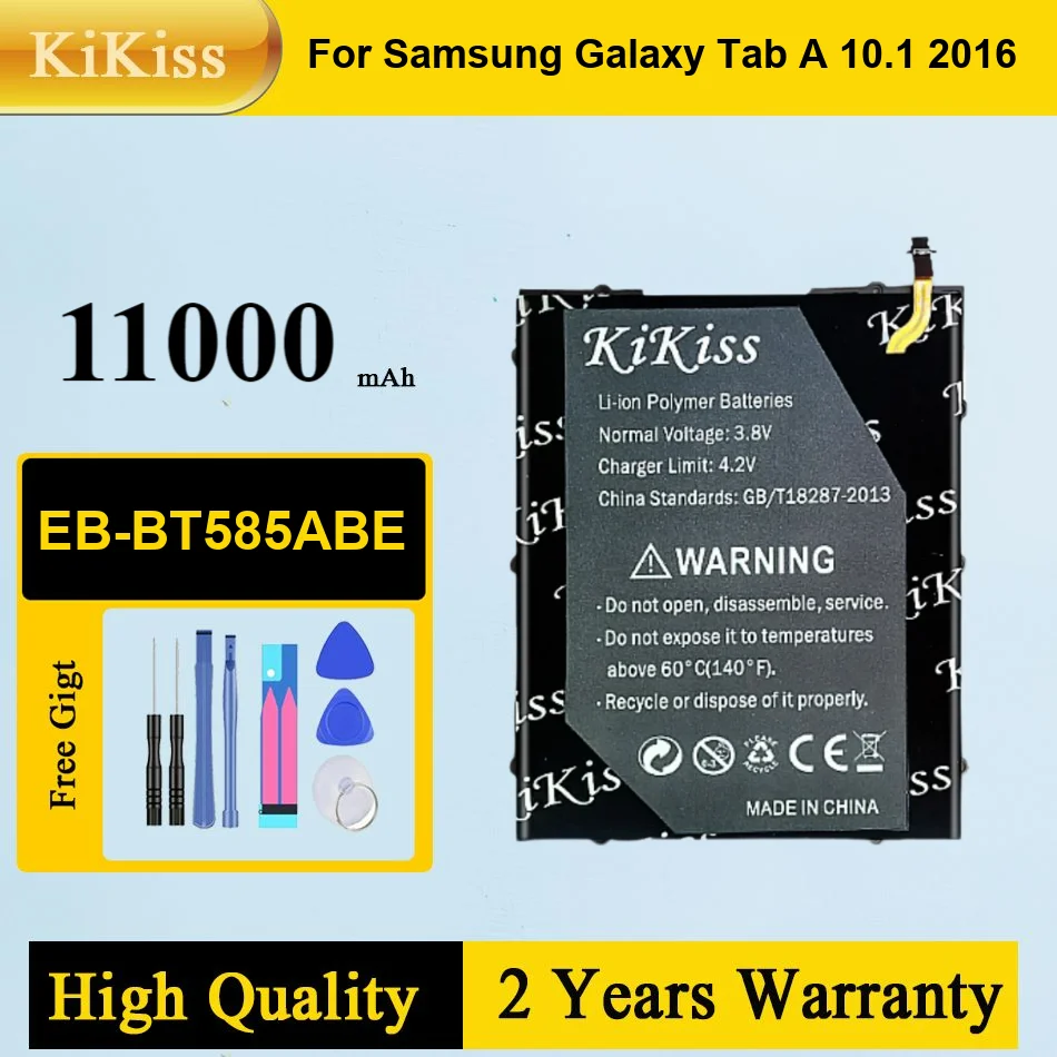 

11000Mah Kikiss Battery EB-BT585ABE For Samsung Galaxy Tab A 10.1 2016 T580 T585 T580N T585N