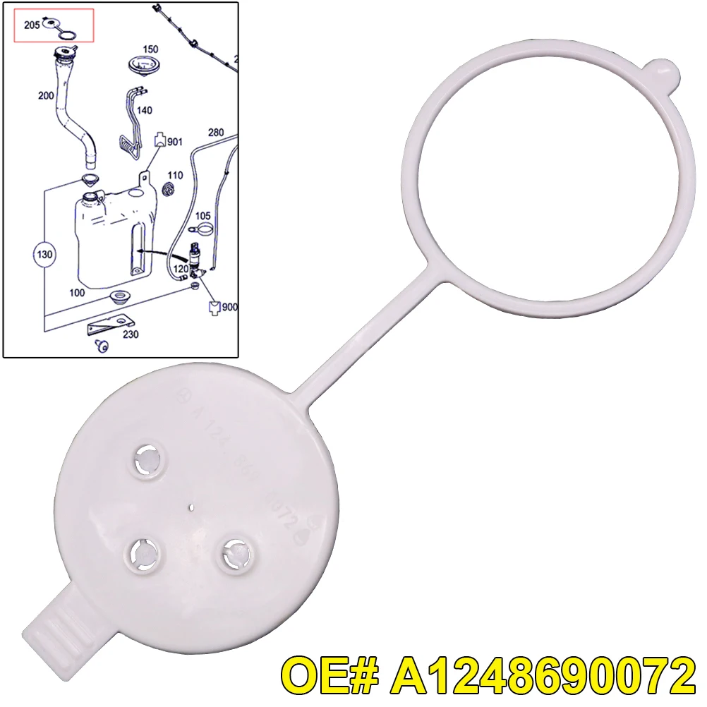 OE# A1248690072 A2028609369 Car Front Windscreen Windshield Washer Fluid Bottle Reservoir Tank Cap Cover For Mercedes Benz