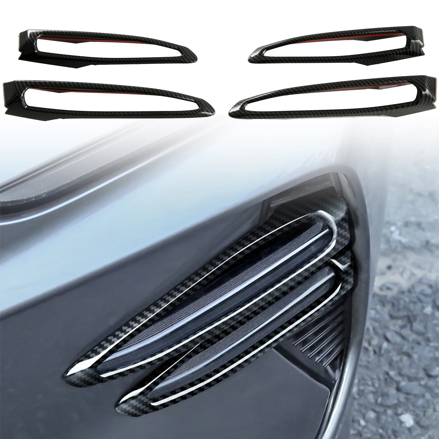 for BYD Song PLUS DM-i / Seal U / Sealion 6 2023-2025 ABS Exterior Front Fog Lights Cover Trim Decoration 2pcs