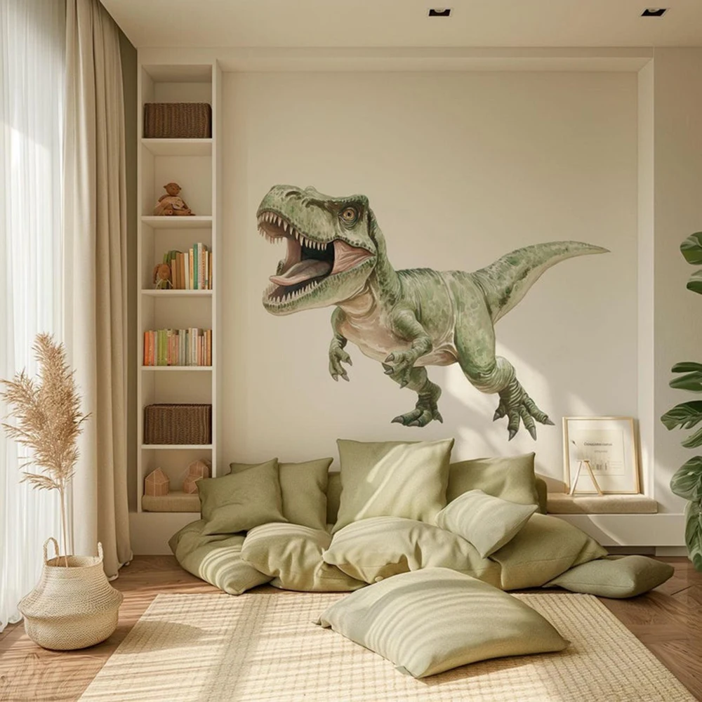 Large T-Rex Dinosaur Wall Stickers Dinosaurs Dino Jungel Animal Wall Decals for Bedroom Playroom Boys Bedroom Home Decor