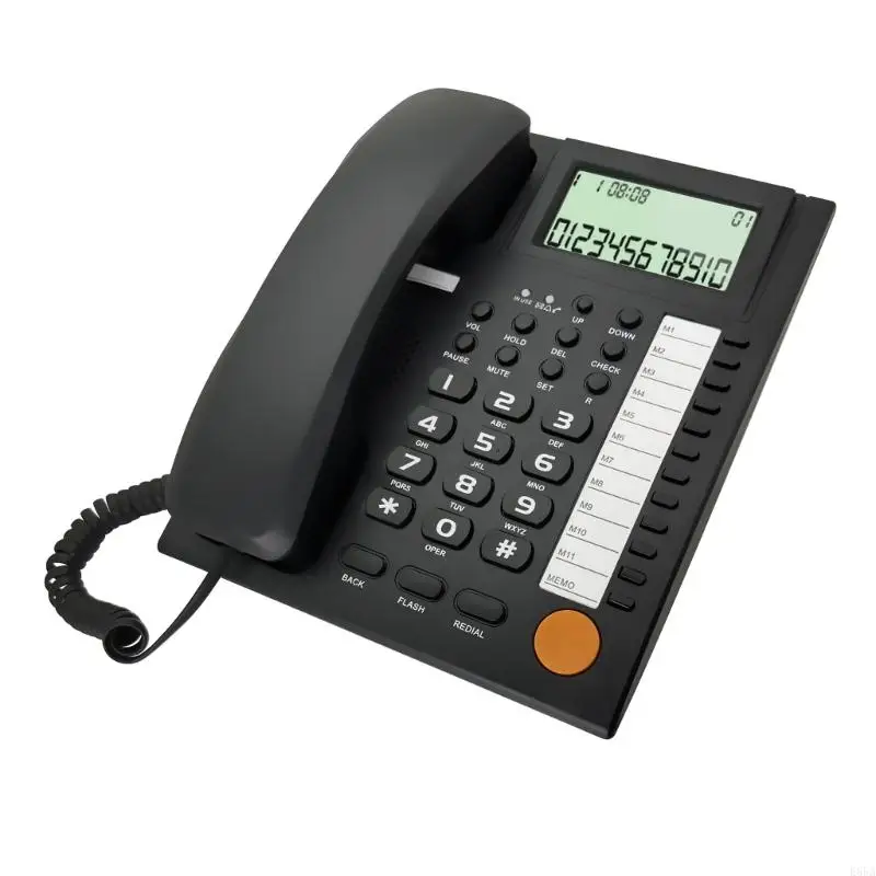 Corded Landline Phone Big Button Landline Phones with Caller Identification Fixed Telephone for Office Hotel Receptioni E65A