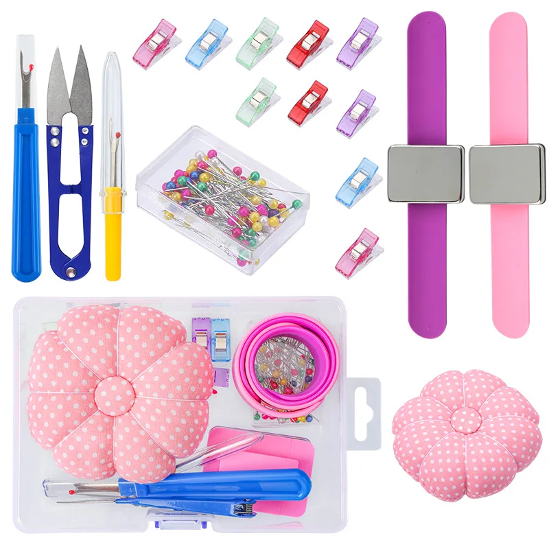مجموعة وسائد دبوس الخياطة مع مقص التماس وشريط القياس للخياطة اليدوية مجموعة إكسسوارات يدوية الصنع #1