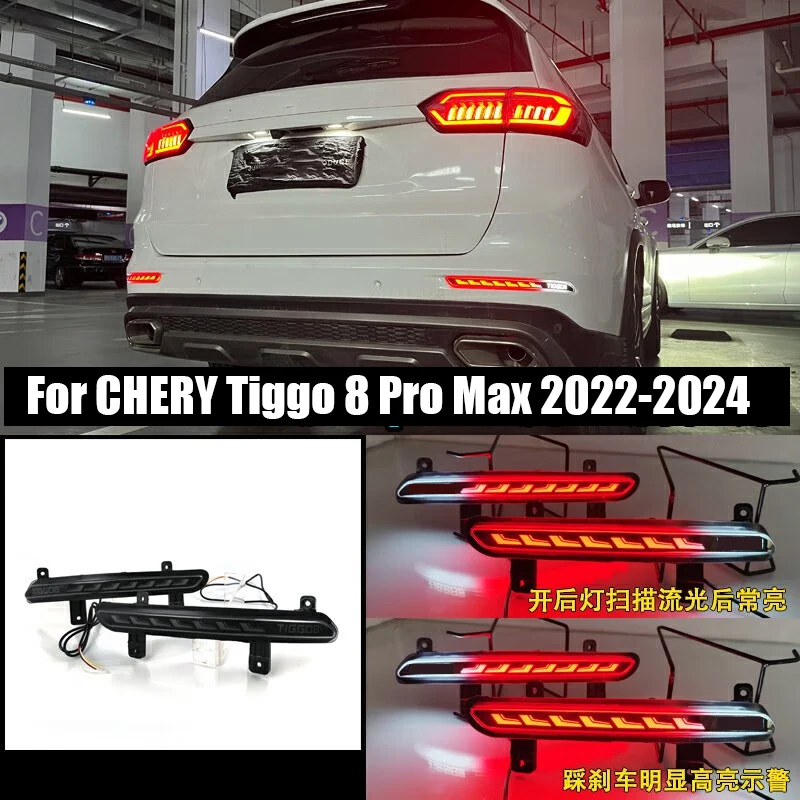 For CHERY Tiggo 8 Pro Max 2022 2023 2024 LED rear bumper light assembly flow light rear taillight decorative light