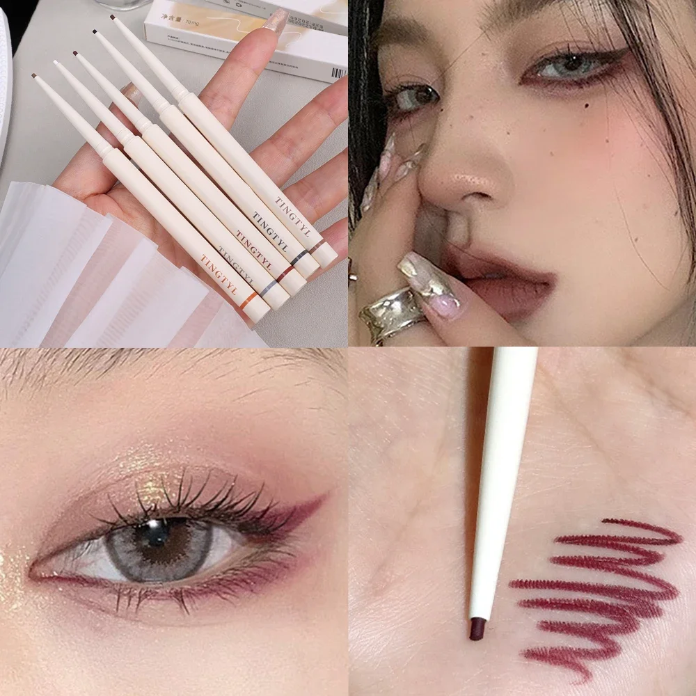 White Black Eyeliner Makeup Lasting Smooth Easy To Wear Eyes Brightener Waterproof Colorful Eyes Liner Pencils Eye Makeup Tools