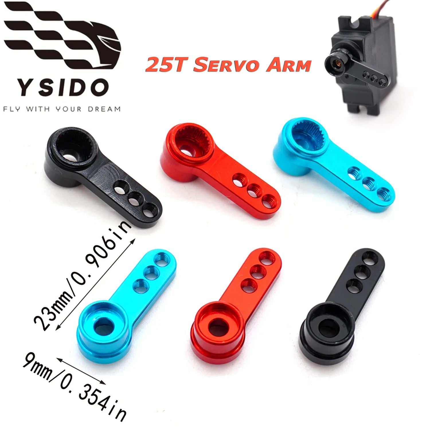 YSIDO 25T Servo Arm RC Auto Metall Upgrade Teile Fit Für MJX 16207 16208 16209 16210 H16 Fernbedienung auto 17G Servo Zubehör