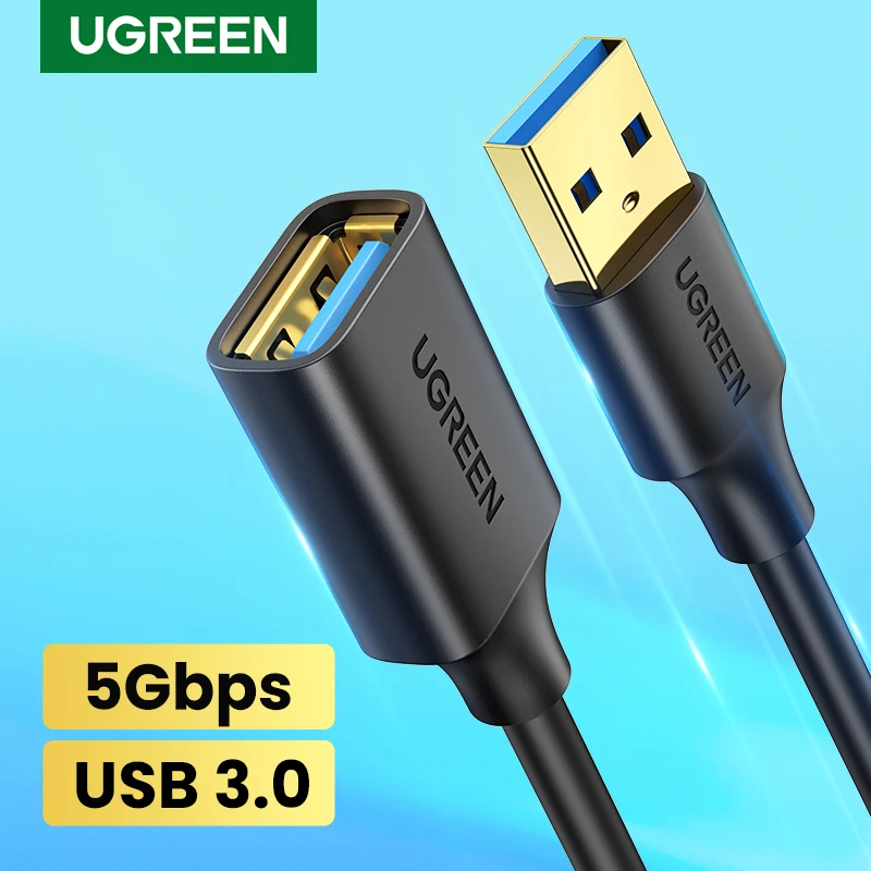 UGREEN USB Extension Cable USB 3.0 Cable for Smart Laptop PC TV Xbox One SSD USB 3.0 2.0 Extender Cord Mini Fast Speed Cable