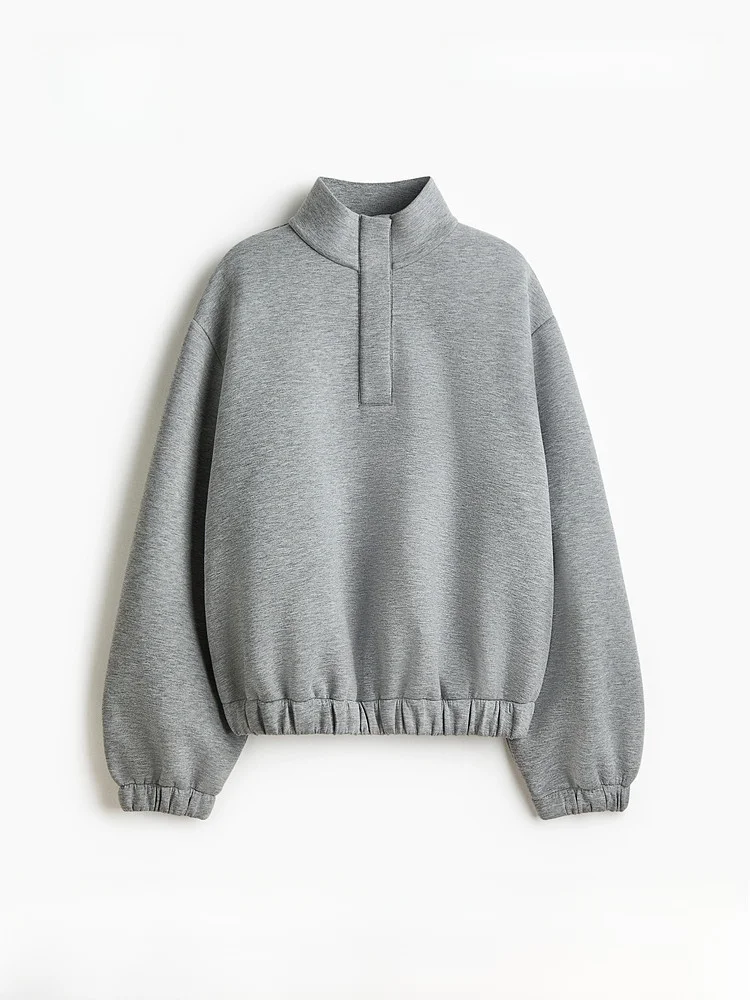 

H&M Women's Fashionable Warm Air Layered Sweatshirt Velvet Shirt Spring 2026 New Arrival Comfortable Breathable Polyester Blend