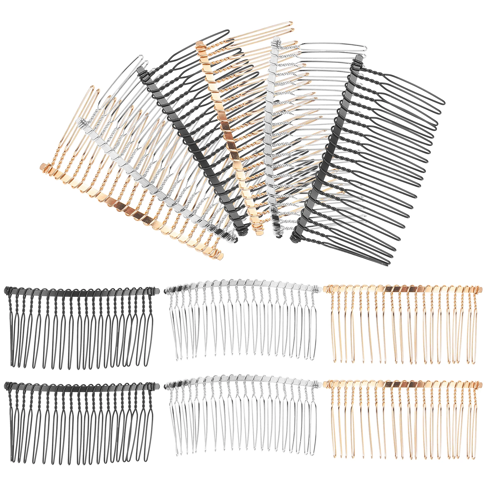 

12 Pcs Hair Comb Set Decorative Styling Side Combs Pin Slide Hairclip Women Bridal Claw