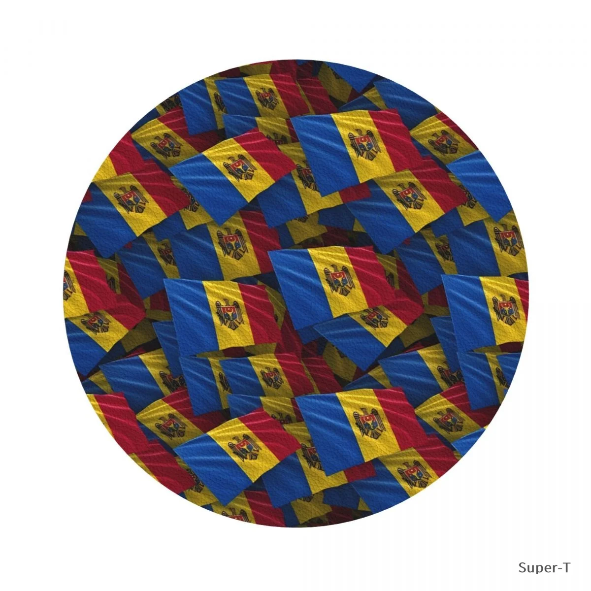 

Moldova Flag Pattern Coasters Kitchen Placemats Non-slip Insulation Cup Coffee Mats For Decor Home Tableware Pads Set of 4