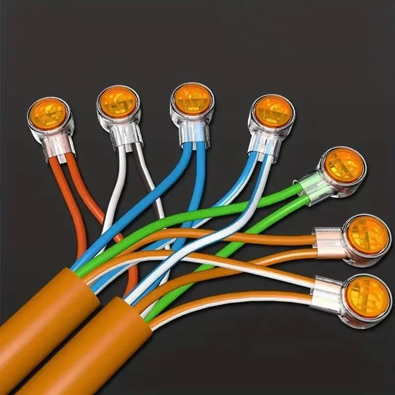 portable100Pcs K1 K2 K3 Crimp Terminal Professional Grade RJ45 Ethernet Cable Connector for Home Network Upgrade Projects