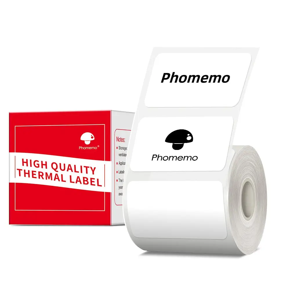 Phomemo Paper Multi-Purpose Thermal Labels for M110 M200 M220 Label Printer Adhesive Papier Round Square Printable Sticker Paper