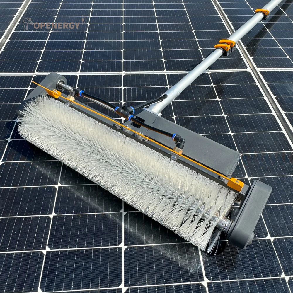 Solar Rotating Brush Cleaning Machine Photovoltaic Window Cleaning Kit with Reusable Tools Panel Cleaning Toolset