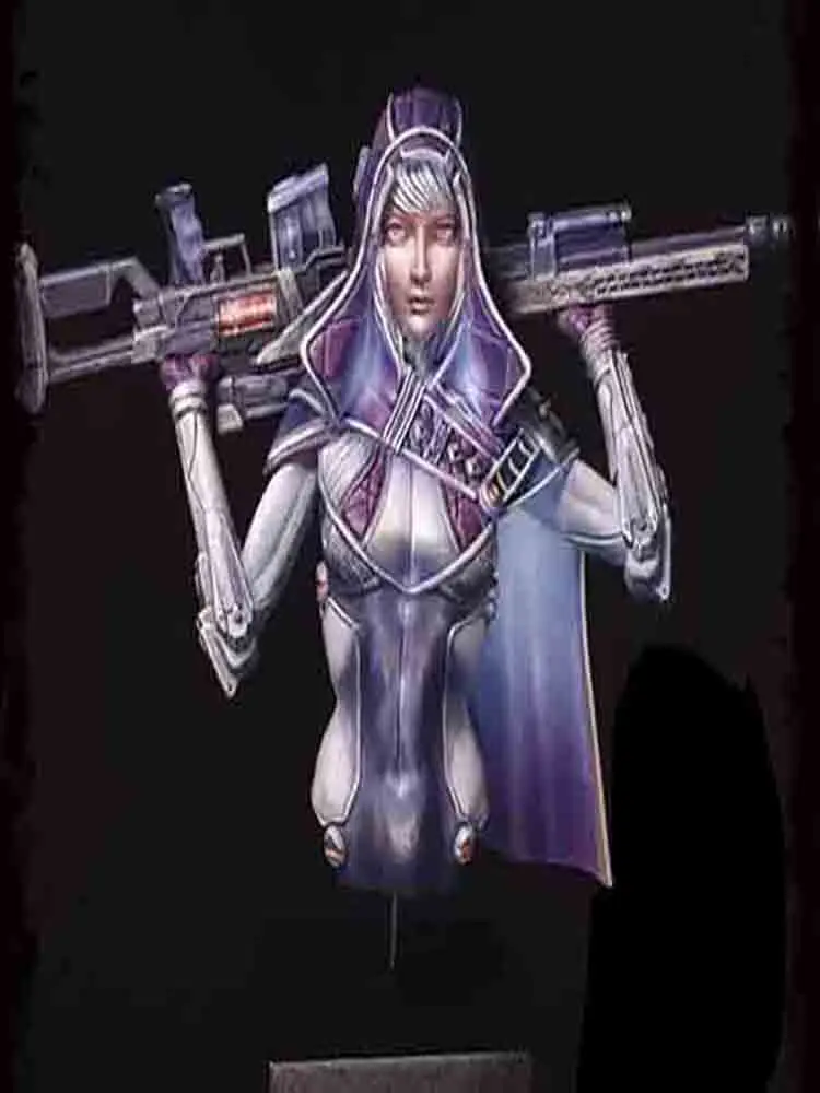 

Unassambled 1/10 ancient fantasy woman warrior bust Resin figure miniature model kits Unpainted