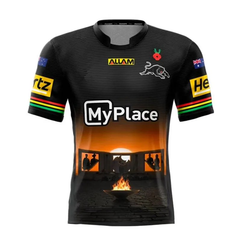 2025 Penrith Panthers Anzac Rugby Jersey - Mens Size:S-5XL（Print Custom Name Number）