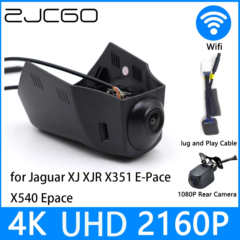 

ZJCGO Dash Cam 4K UHD 2160P Car Video Recorder DVR Night Vision for Jaguar XJ XJR X351 E-Pace X540 Epace