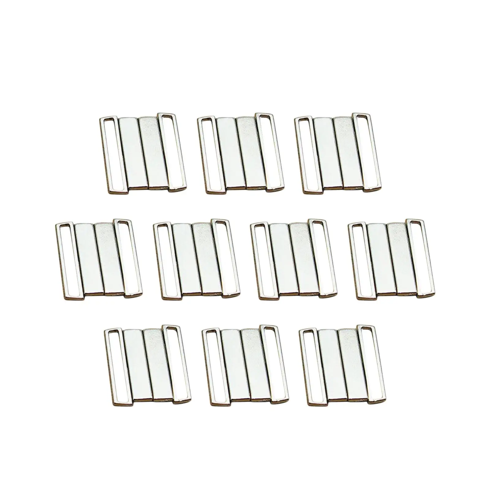 10Pcs Bra Hook Closure Garment Clasps Bikini Clasps Closures Metal Tape Closures for Bra Making Clothing DIY Crafts Bathing Suit