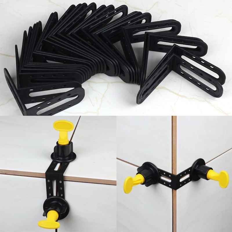 25Pcs Direction Leveling Tool Tile Leveling System Clip Reusable Tile Spacers Floor Wall Tiles Tool Accessories Enduring