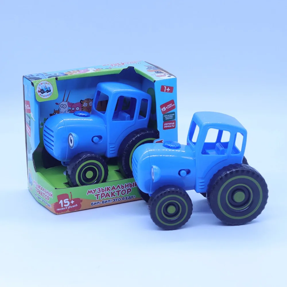 Early Learning Toy Small Car Mini Toys Car Model Farmer Blue Tractor Early Learning Blue Pull Wire Car Model Toy Kids