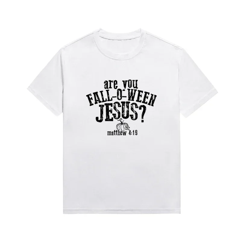 Sind Sie zwischen Jesus Matthew 4:19 Slogan T-Shirt Dame Kurzarm Top benutzer definierte T-Shirt christlichen Glauben Tops fallen