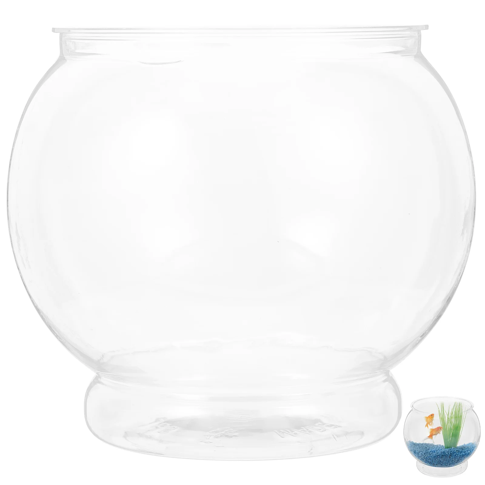 Goldfish Bowl Tanktops Plastic Round Aquarium Small Desktop Candy Jar Bowls The Pet Anti-falling Tanks Office Clear Keeper